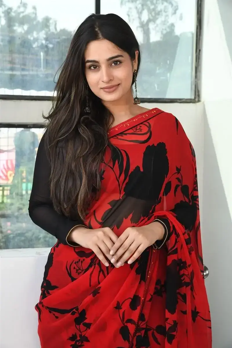 BEAUTIFUL INDIAN ACTRESS AYESHA KHAN STILLS IN RED SAREE